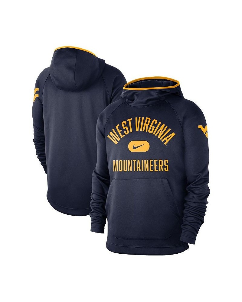 Men's Navy West Virginia Mountaineers Basketball Spotlight Performance Raglan Pullover Hoodie $32.47 Sweatshirt