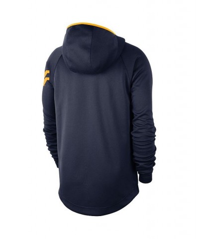 Men's Navy West Virginia Mountaineers Basketball Spotlight Performance Raglan Pullover Hoodie $32.47 Sweatshirt