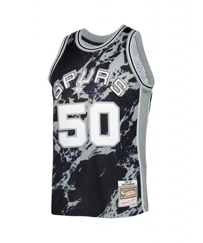 Men's David Robinson Black San Antonio Spurs 1998-99 Hardwood Classics Marble Swingman Jersey $67.65 Jersey