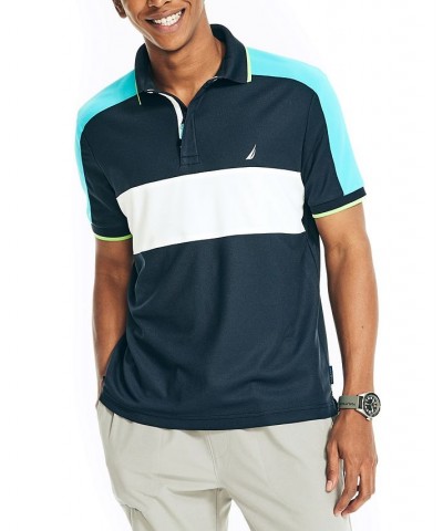 Men's Navtech Performance Sustainably Crafted Classic-Fit Chest-Stripe Polo Shirt Blue $38.49 Shirts