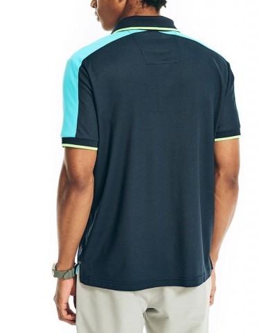 Men's Navtech Performance Sustainably Crafted Classic-Fit Chest-Stripe Polo Shirt Blue $38.49 Shirts