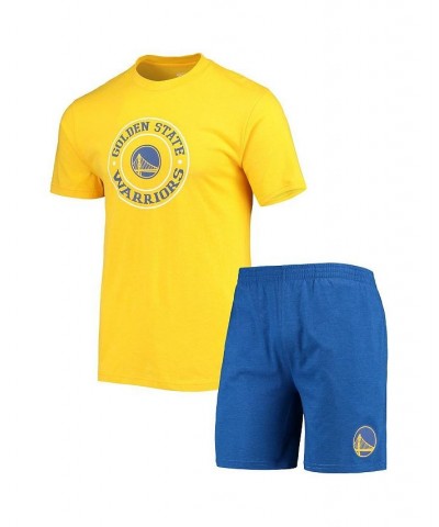 Men's Royal and Gold Golden State Warriors T-shirt and Shorts Sleep Set $30.00 Pajama