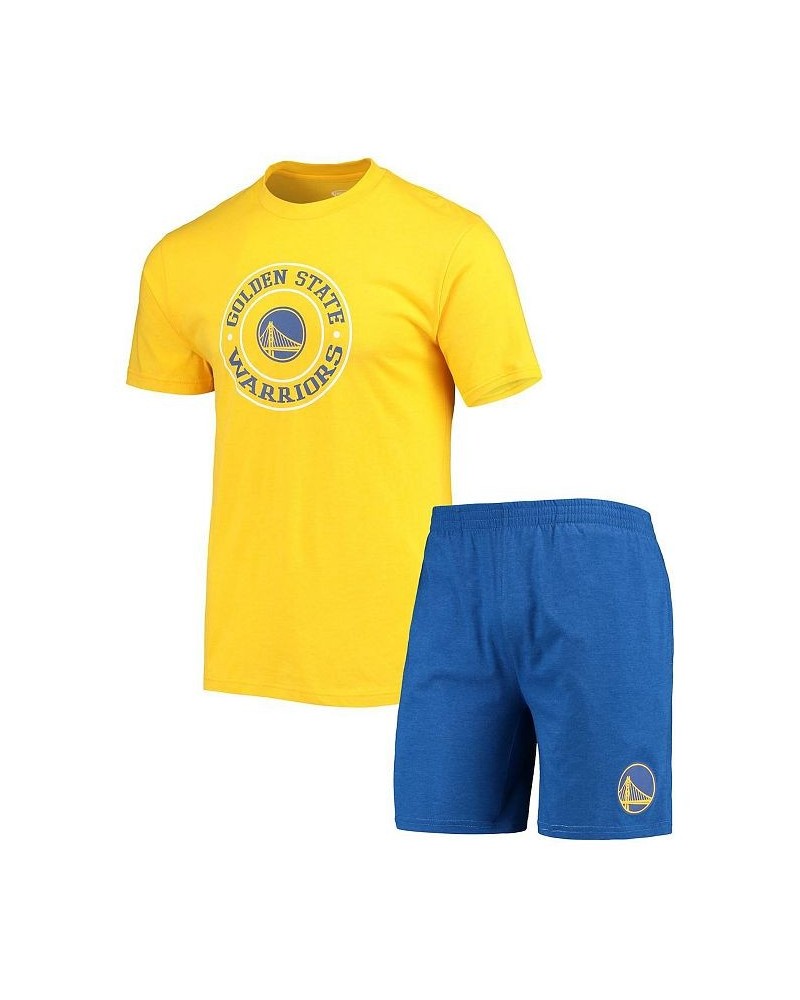 Men's Royal and Gold Golden State Warriors T-shirt and Shorts Sleep Set $30.00 Pajama