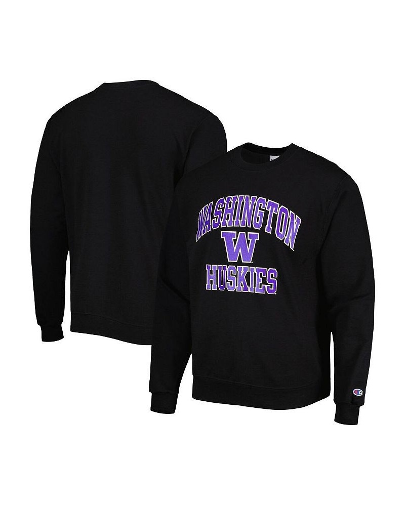 Men's Black Washington Huskies High Motor Pullover Sweatshirt $29.90 Sweatshirt