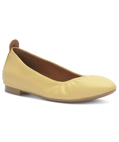 Women's Caliz Slip-On Ballet Flats Yellow $35.60 Shoes