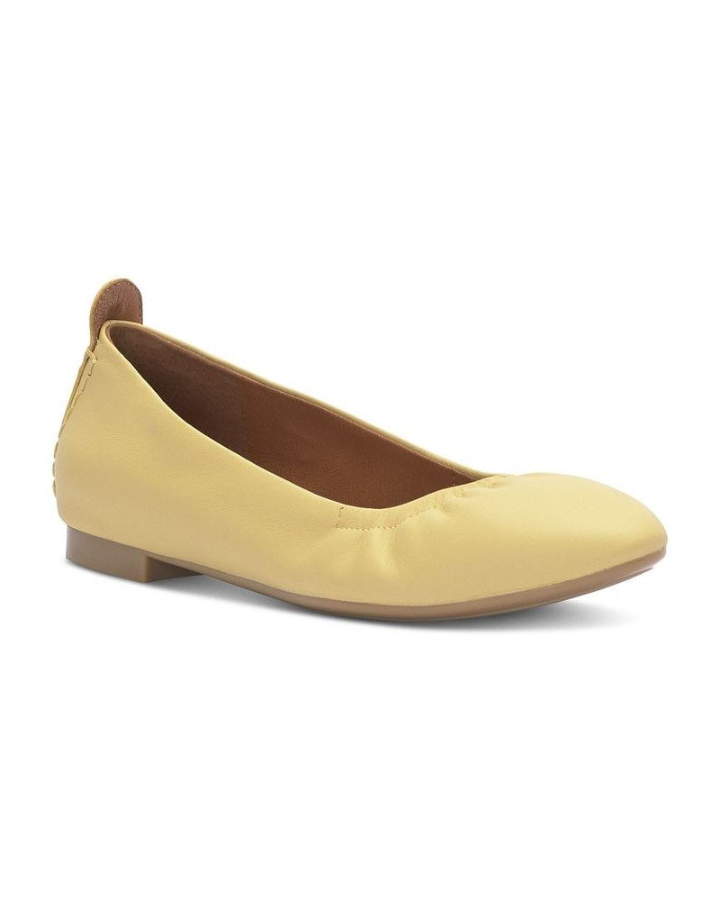 Women's Caliz Slip-On Ballet Flats Yellow $35.60 Shoes