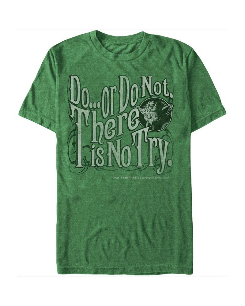 Star Wars Men's Classic Yoda Do Or Do Not Short Sleeve T-Shirt Green $14.35 T-Shirts