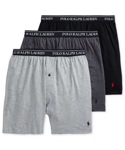 Men's 3-Pk. Cotton Classic Knit Boxers Multi $23.10 Underwear