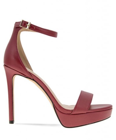 Women's Nallah Platform Sandal Red $45.78 Shoes