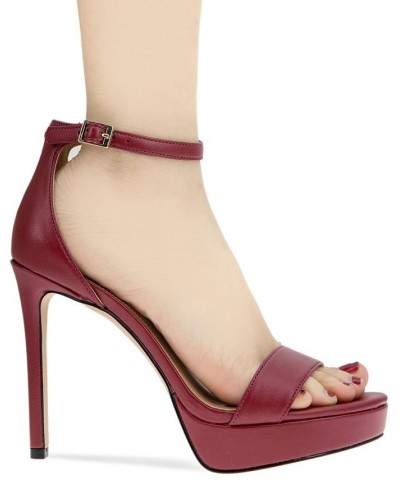 Women's Nallah Platform Sandal Red $45.78 Shoes