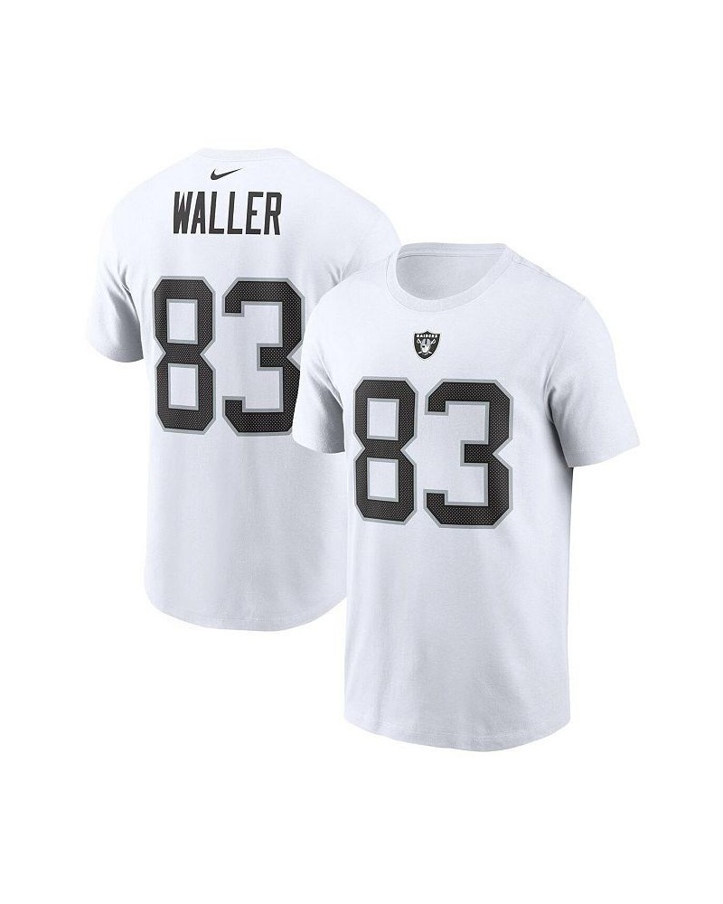 Men's Darren Waller White Las Vegas Raiders Player Name & Number T-shirt $17.20 T-Shirts