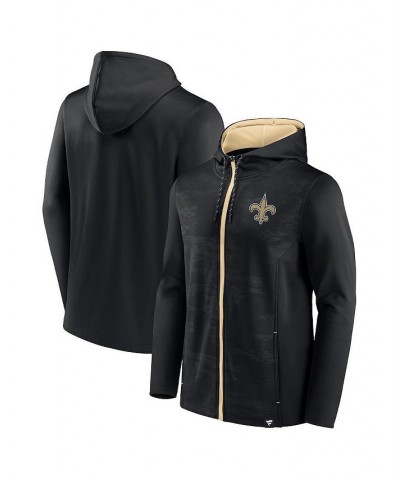 Men's Branded Black, Gold New Orleans Saints Ball Carrier Full-Zip Hoodie $29.20 Sweatshirt