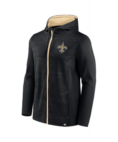 Men's Branded Black, Gold New Orleans Saints Ball Carrier Full-Zip Hoodie $29.20 Sweatshirt