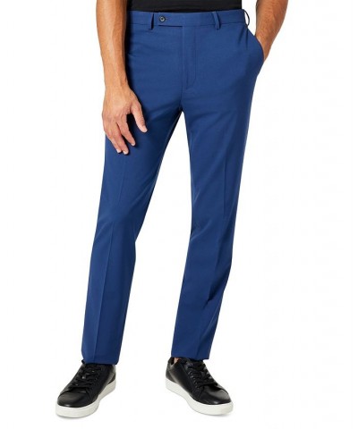 Men's Modern-Fit Stretch Suit Pants Blue $32.20 Suits