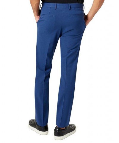 Men's Modern-Fit Stretch Suit Pants Blue $32.20 Suits