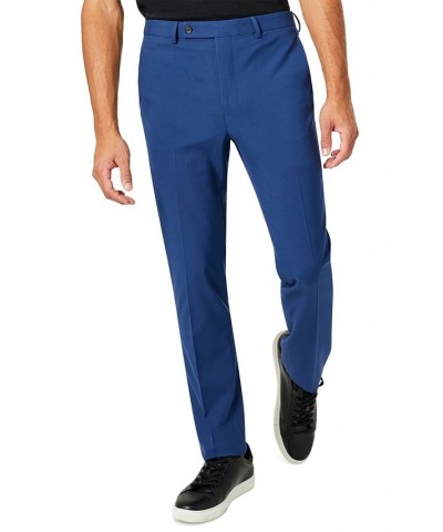 Men's Modern-Fit Stretch Suit Pants Blue $32.20 Suits