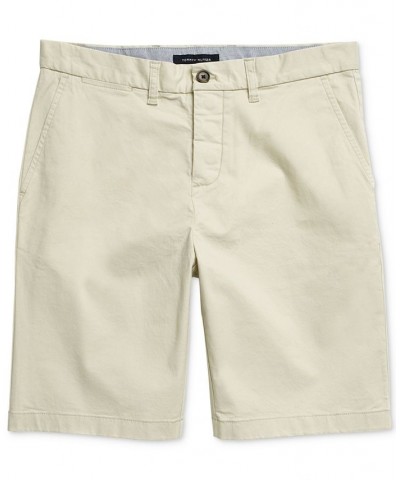 Men's 10" Classic-Fit Stretch Chino Shorts with Magnetic Zipper Tan/Beige $33.79 Shorts