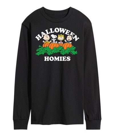 Men's Peanuts Halloween Homies T-shirt Black $18.06 T-Shirts