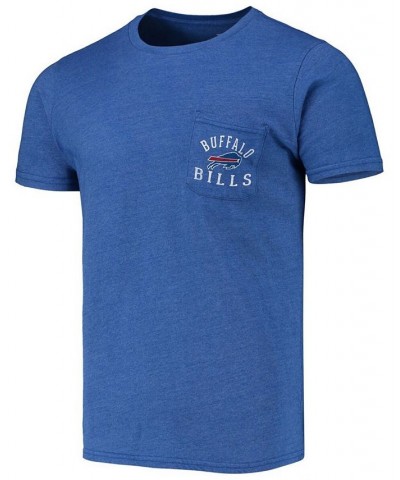 Men's Heathered Royal Buffalo Bills Field Goal Pocket Tri-Blend T-shirt $21.19 T-Shirts
