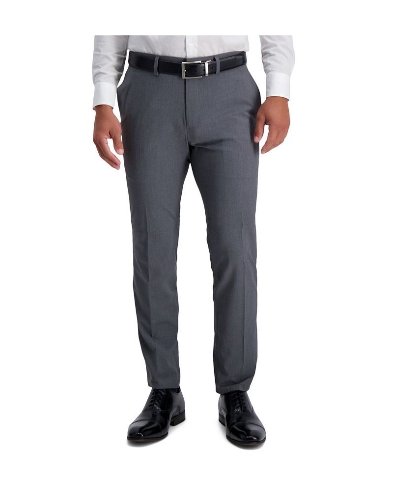 J.M Men's Slim-Fit 4-Way Stretch Suit Pants Gray $30.24 Suits