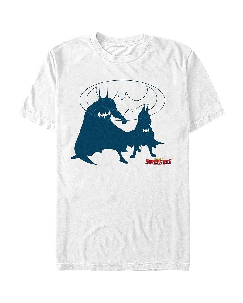 Men's Super Pets Bat Duo Short Sleeve T-shirt White $17.15 T-Shirts