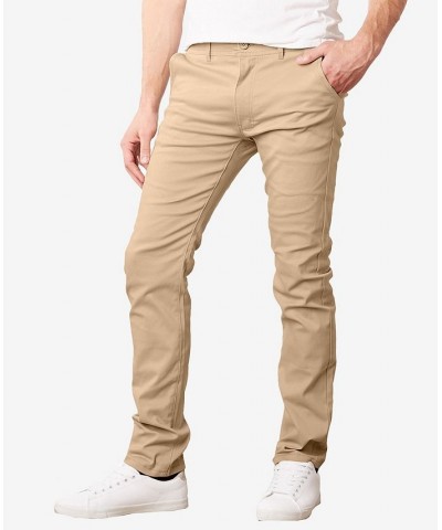 Men's Super Stretch Slim Fit Everyday Chino Pants Brown $19.00 Pants