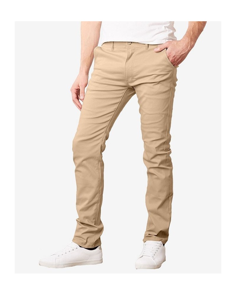 Men's Super Stretch Slim Fit Everyday Chino Pants Brown $19.00 Pants