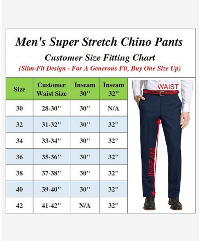 Men's Super Stretch Slim Fit Everyday Chino Pants Brown $19.00 Pants