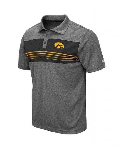 Men's Heathered Charcoal Iowa Hawkeyes Smithers Polo Shirt $23.50 Polo Shirts