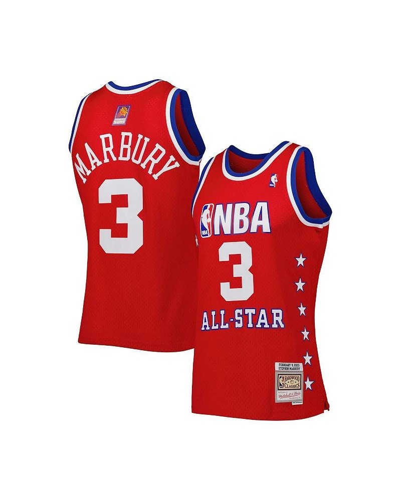 Men's Stephon Marbury Red Western Conference 2003 All Star Game Swingman Jersey $44.40 Jersey