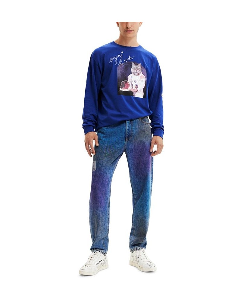 Men's Relaxed-Fit Multicolor Denim Jeans Multi $75.95 Jeans