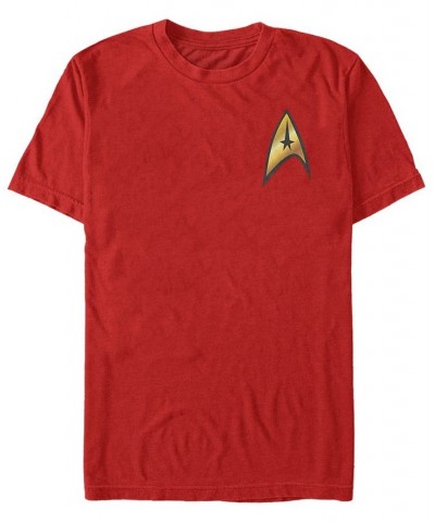 Star Trek Men's Original Series Command Badge Costume Short Sleeve T-Shirt Red $15.75 T-Shirts