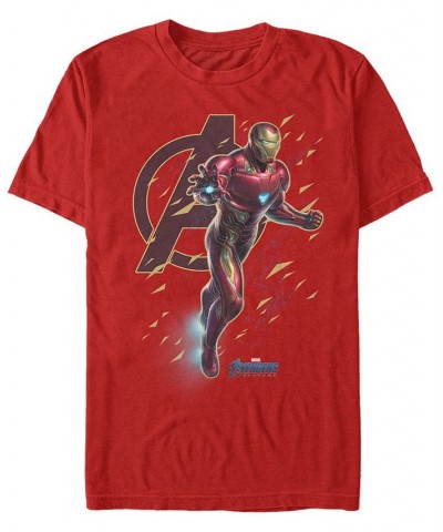 Marvel Men's Avengers Endgame Iron Man Geometric Particles, Short Sleeve T-shirt Red $15.75 T-Shirts