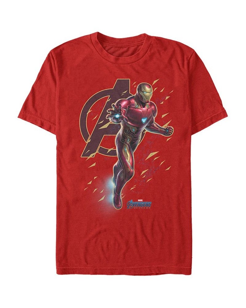 Marvel Men's Avengers Endgame Iron Man Geometric Particles, Short Sleeve T-shirt Red $15.75 T-Shirts