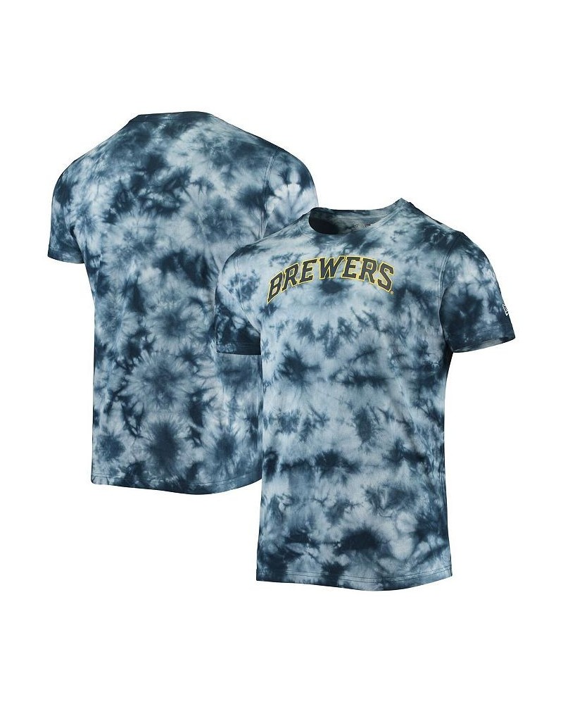 Men's Navy Milwaukee Brewers Team Tie-Dye T-shirt $18.80 T-Shirts