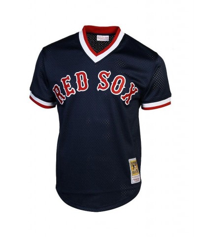 Men's Wade Boggs Boston Red Sox 1992 Authentic Cooperstown Collection Batting Practice Jersey - Navy Blue $46.20 Jersey