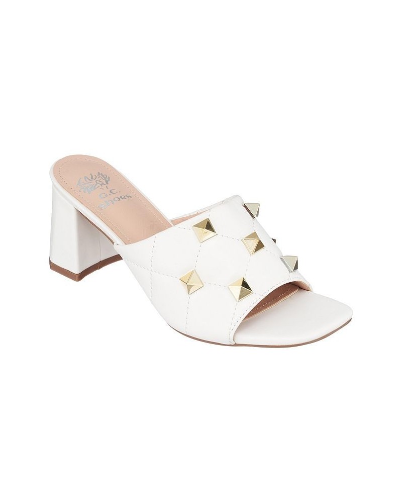 Women's Alexis Slide Sandals White $40.00 Shoes