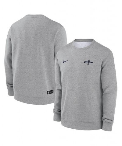 Men's Gray England National Team Club Fleece Pullover Sweatshirt $37.43 Sweatshirt