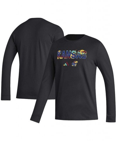 Men's Black Kansas Jayhawks Honoring Black Excellence Long Sleeve T-shirt $23.09 T-Shirts