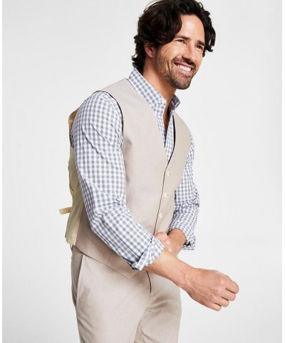 Men's Modern-Fit Flex TH Stretch Chambray Suit Separate Tan/Beige $56.70 Suits