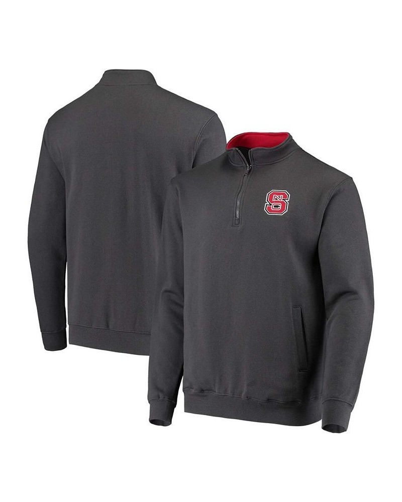 Men's Charcoal NC State Wolfpack Tortugas Logo Quarter-Zip Jacket $25.20 Sweatshirt