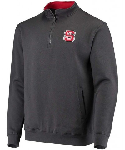 Men's Charcoal NC State Wolfpack Tortugas Logo Quarter-Zip Jacket $25.20 Sweatshirt