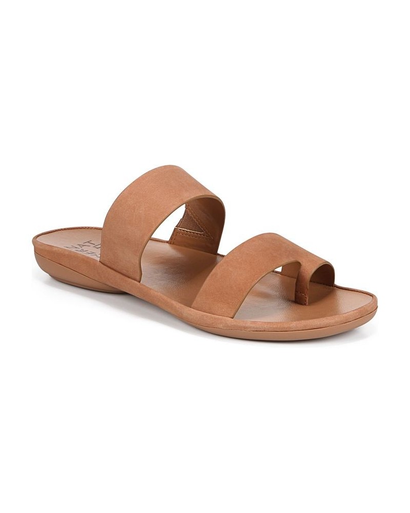 Genn-Drift Flat Sandals Brown $50.14 Shoes