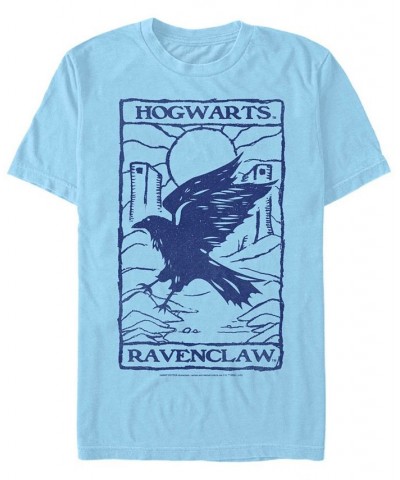 Men's Ravenclaw Tarot Short Sleeve Crew T-shirt Blue $15.75 T-Shirts