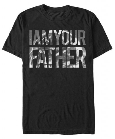 Men's Star Wars Vader I Am Your Father Art Fill Short Sleeve T-shirt Black $18.89 T-Shirts
