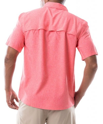 Men's Cationic UPF Performance Short-Sleeve Core Fishing Shirt Red $27.60 Shirts