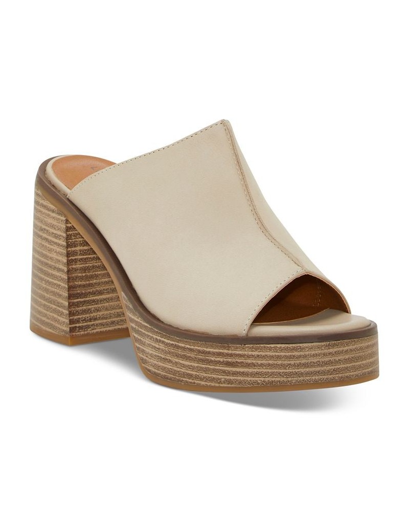 Women's Dinali Platform Mule Sandals Tan/Beige $38.70 Shoes