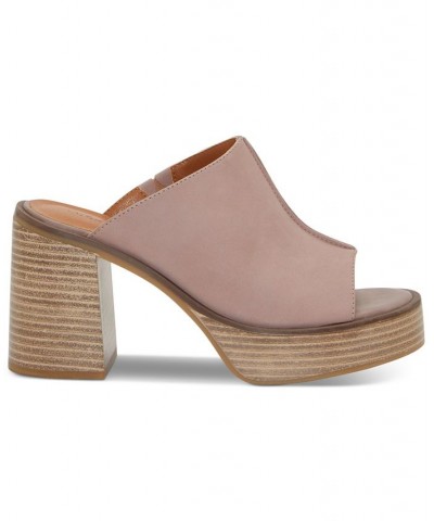 Women's Dinali Platform Mule Sandals Tan/Beige $38.70 Shoes