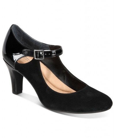 Velmah Memory Foam Mary Jane Pumps Black $40.28 Shoes