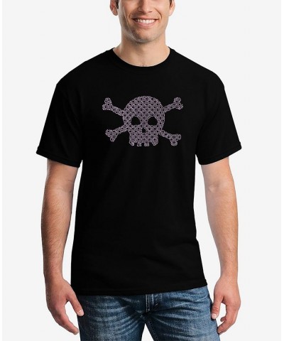 Men's Word Art Xoxo Skull T-shirt Black $17.84 T-Shirts